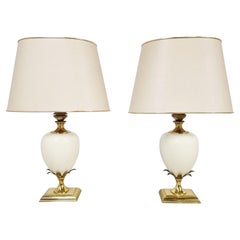 Pair of Vintage Pineapple Table Lamps by Maison Le Dauphin, 1970s