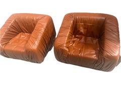 Pair of vintage Piumino armchairs by De Pas, D'Urbino & Lomazzi, Italy, 1970's