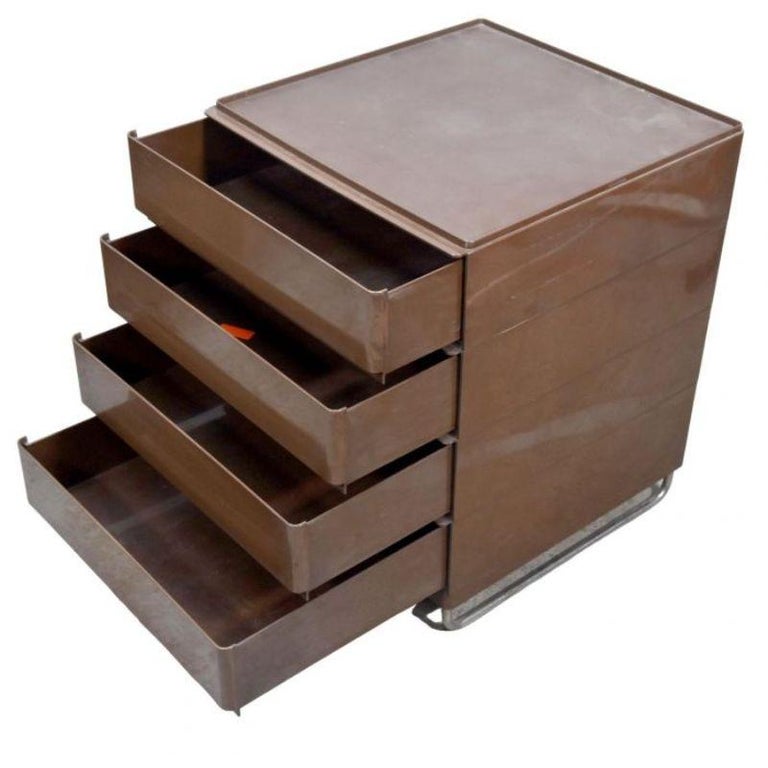 Pair of Vintage Plastic Bedside Table Stackable Forming Franco Annoni