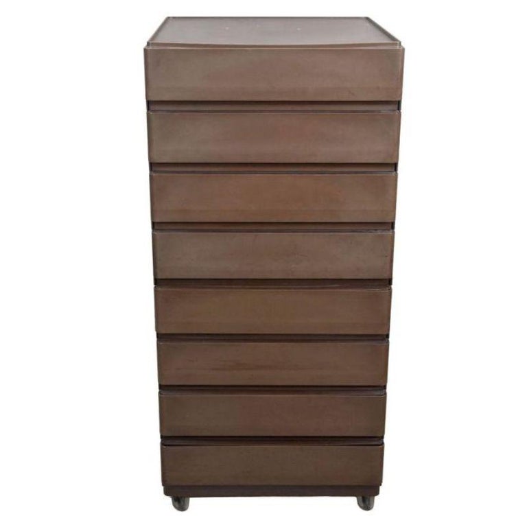 Pair of Vintage Plastic Bedside Table Stackable Forming Franco Annoni