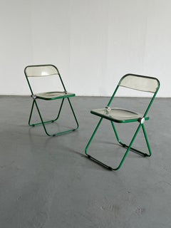 Pair of Vintage 'Plia' Folding Chairs by Giancarlo Piretti for Anonima Castelli