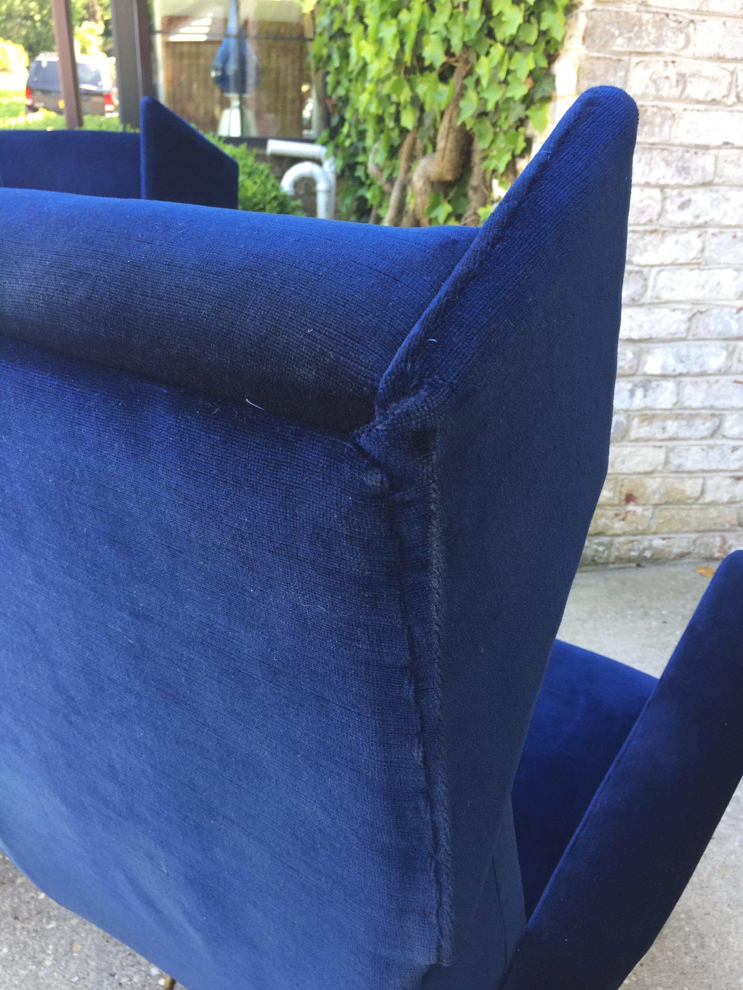 Pair of Italian Wingback Chairs in The Style Of Gio Ponti 4