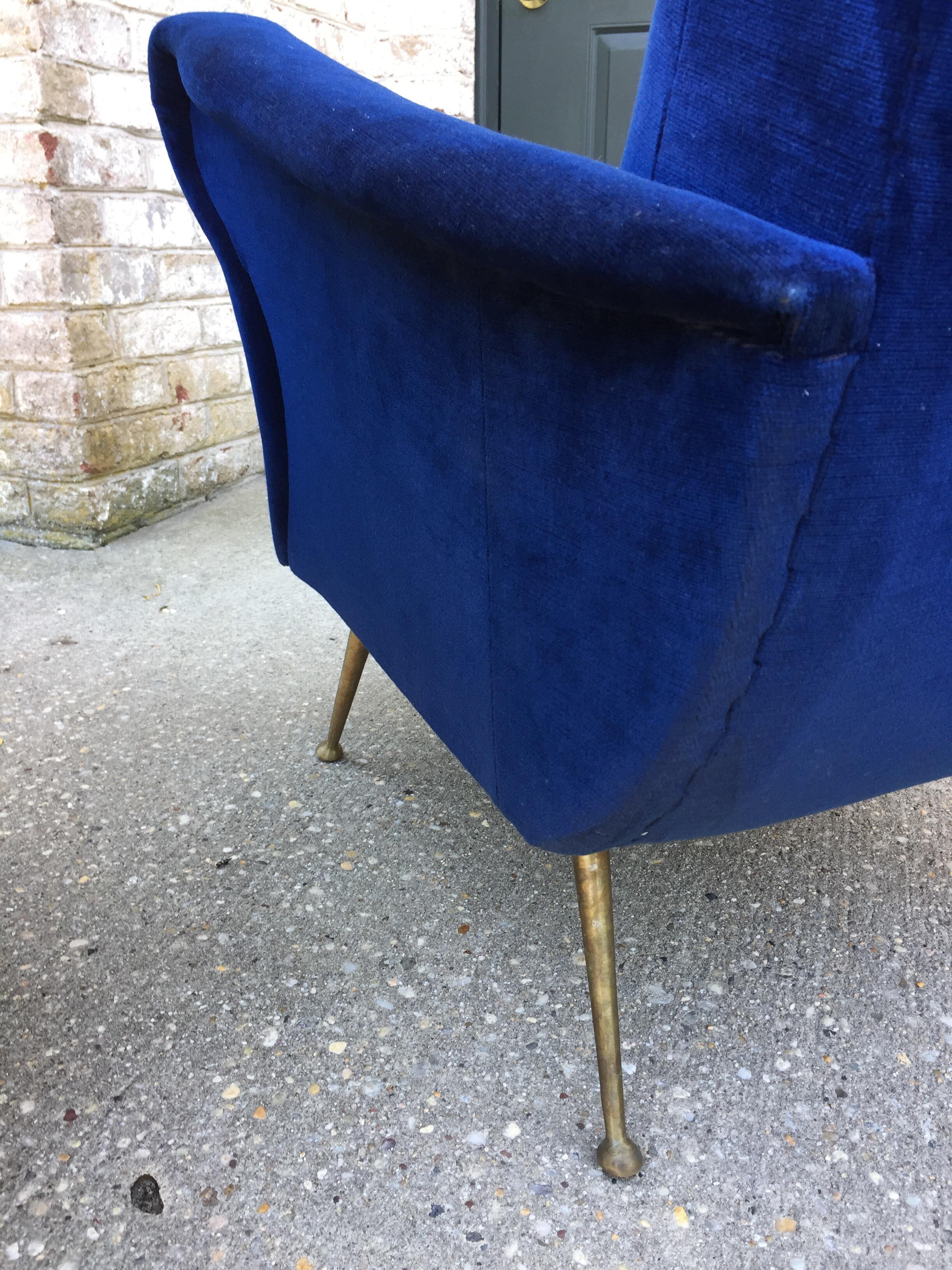 Pair of Italian Wingback Chairs in The Style Of Gio Ponti 3