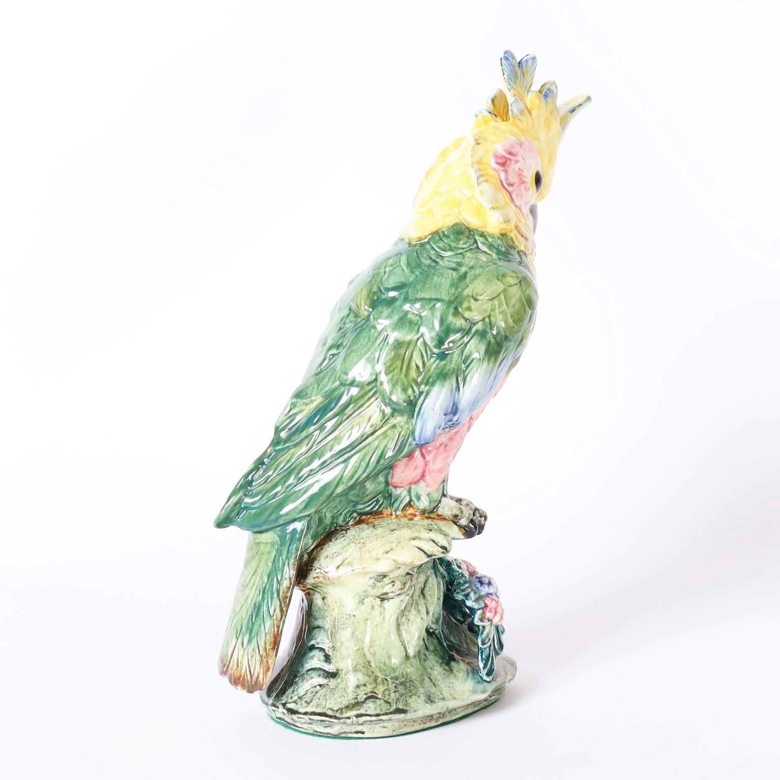 Other Pair of Vintage Porcelain Birds or Cockatoos by Stangl