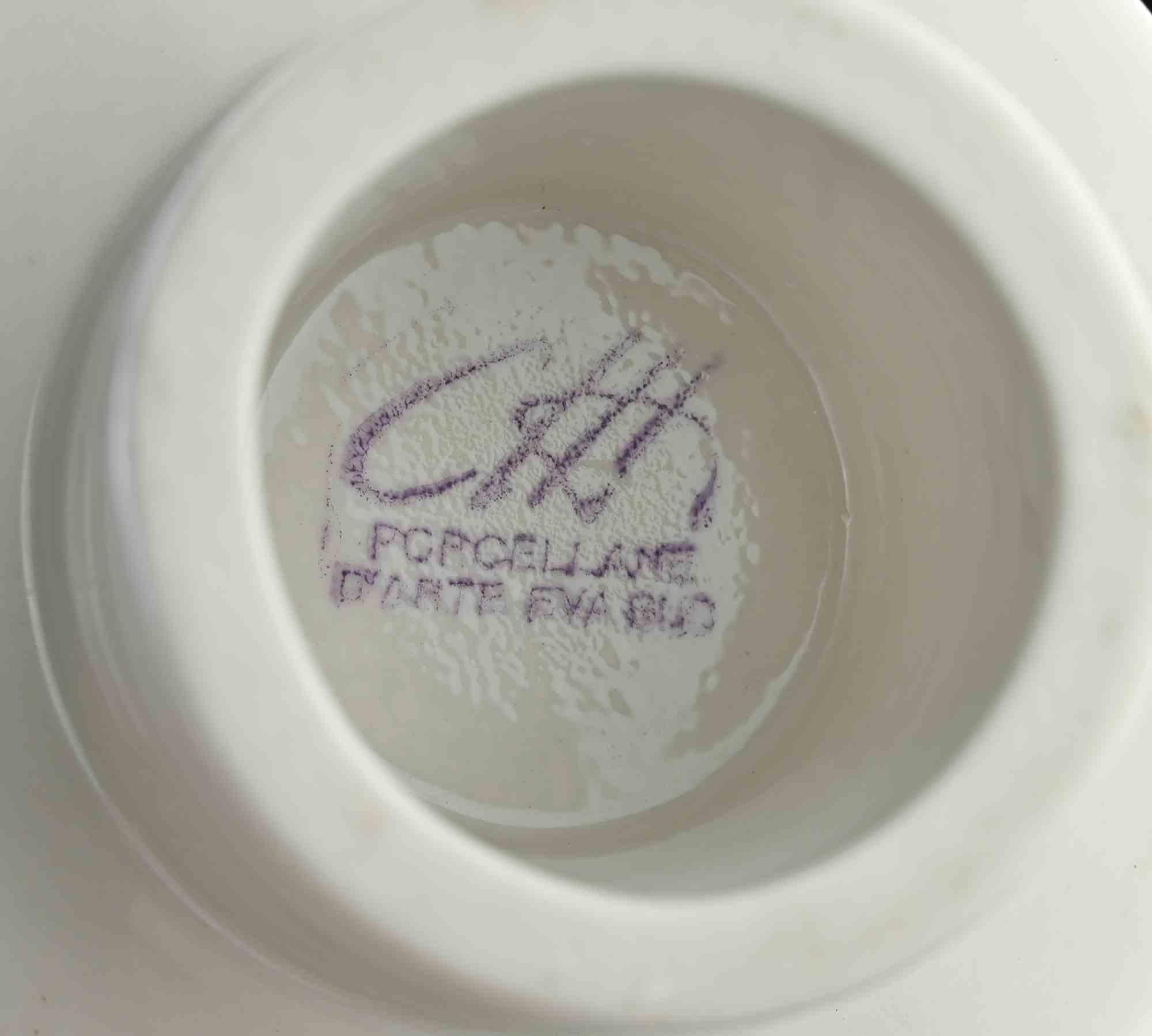 Pair of Vintage Porcelain Cups by Pietro Annigoni, 1980s For Sale 1