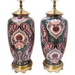 Pair of Vintage Porcelain Lamps