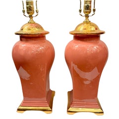 Paar Vintage-Porzellanlampen
