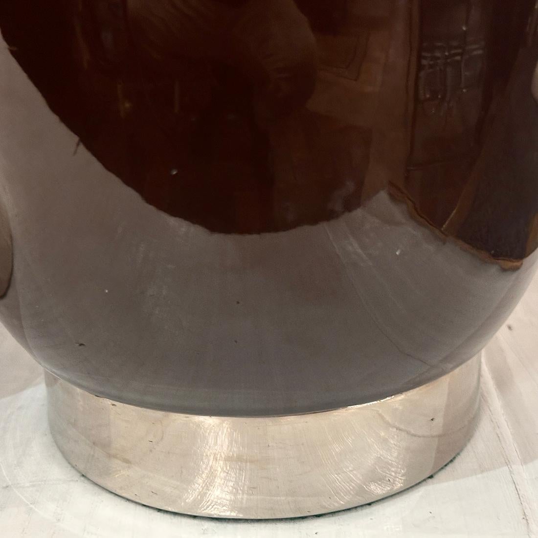 Metà XX secolo Coppia di lampade di porcellana vintage in vendita