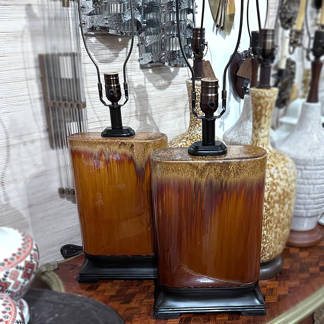 Porcellana Coppia di lampade in porcellana vintage in vendita