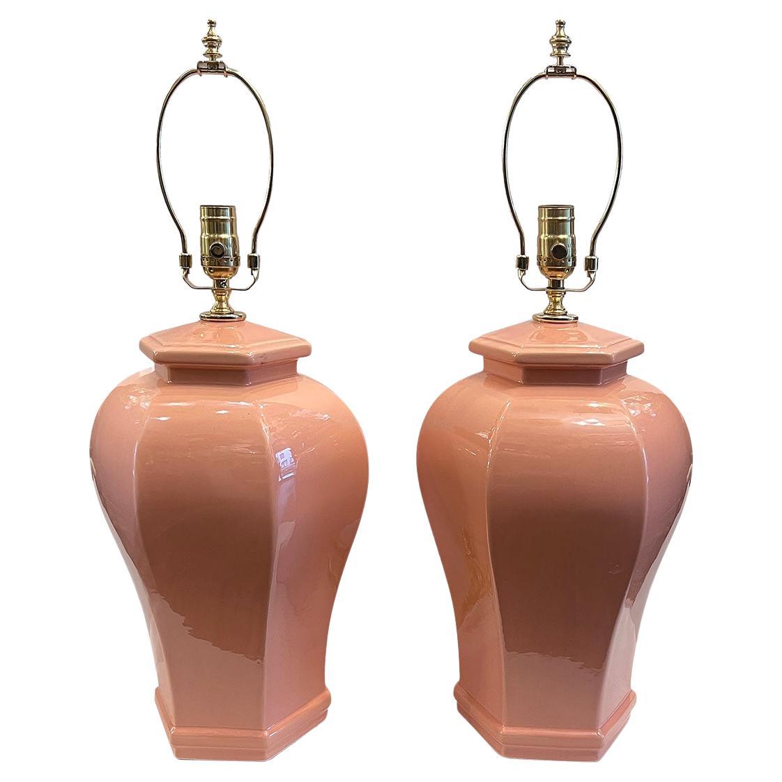 Pair of Vintage Porcelain Lamps