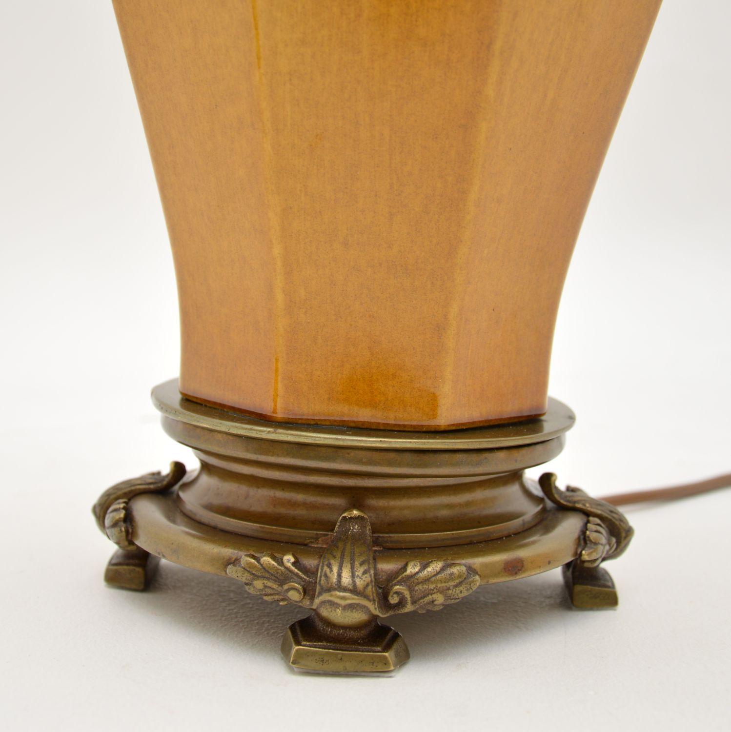 Pair of Vintage Porcelain Table Lamps For Sale 2