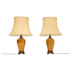 Pair of Vintage Porcelain Table Lamps