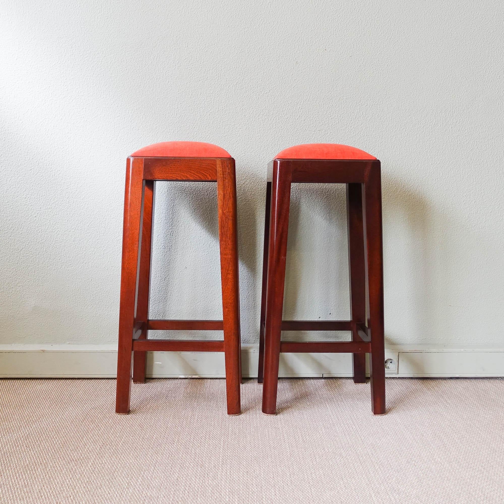 Pair of Vintage Portuguese High Stools, 1960's For Sale 5