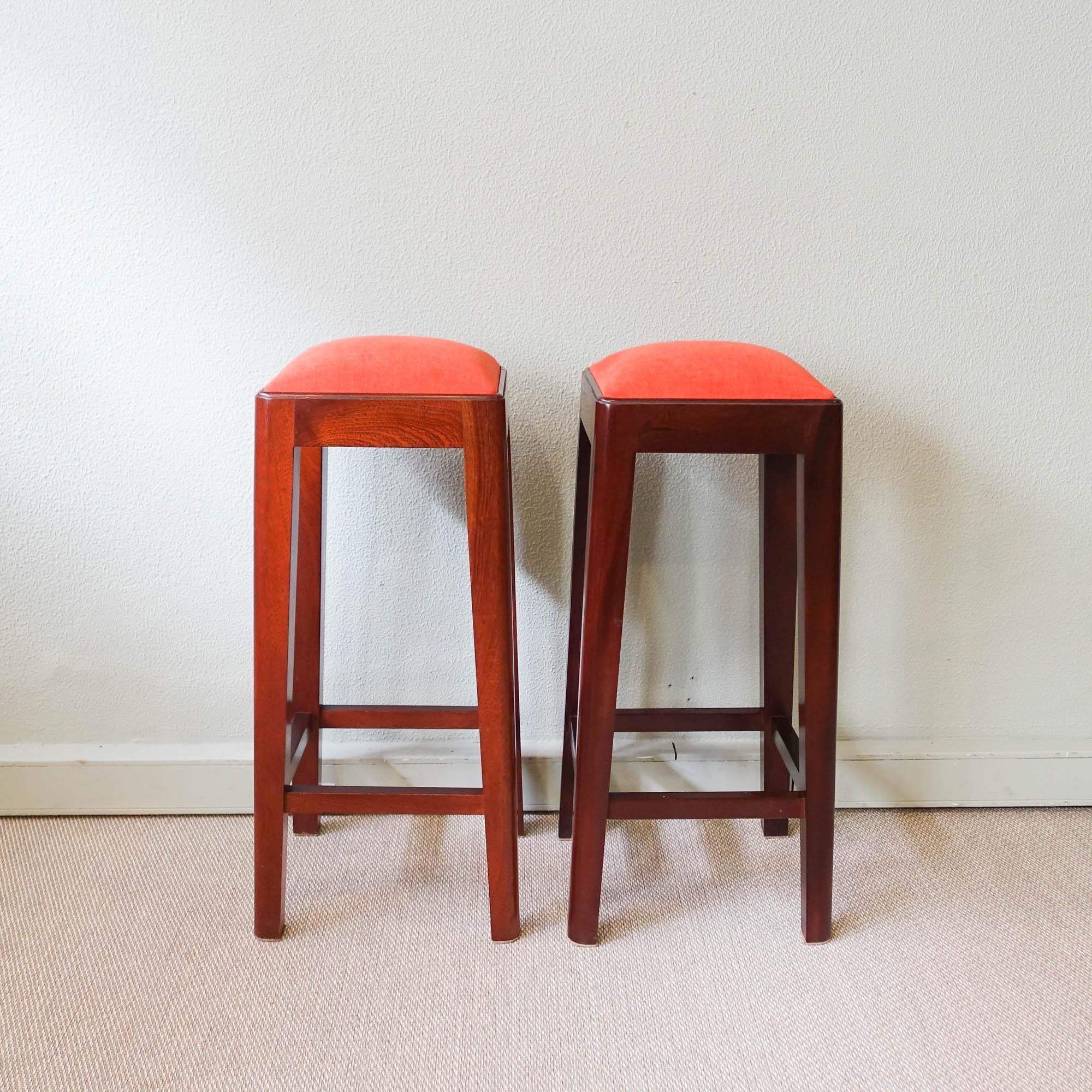 Pair of Vintage Portuguese High Stools, 1960's For Sale 1