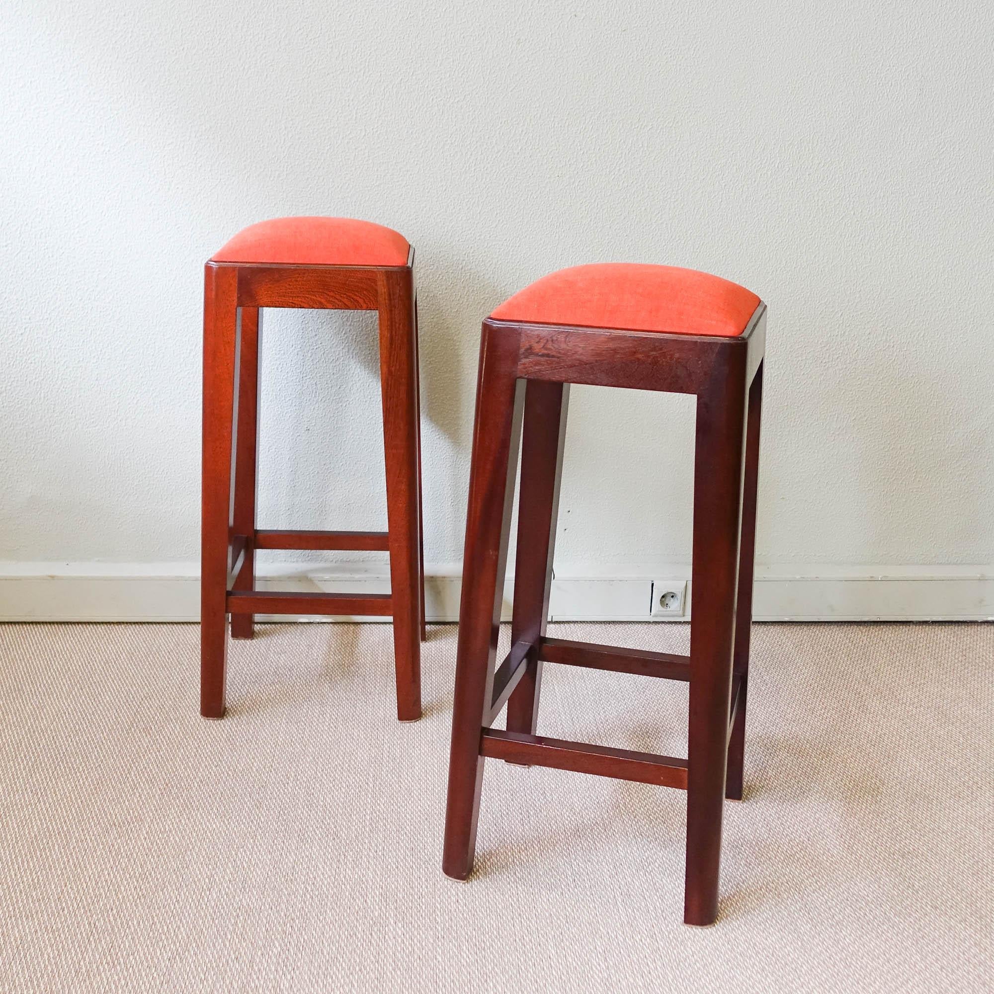 Pair of Vintage Portuguese High Stools, 1960's For Sale 2