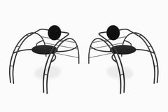 Coppia di sedie postmoderne vintage Quebec 69 "Spider" di Les Amisca