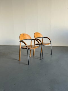 Pair of Vintage Postmodern Visitor Dining Chairs by Wiesner Hager, 90s Austria