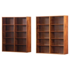 Pair of Vintage "Poul Hundevad" Wood Bookshelves, Denmark 1960s