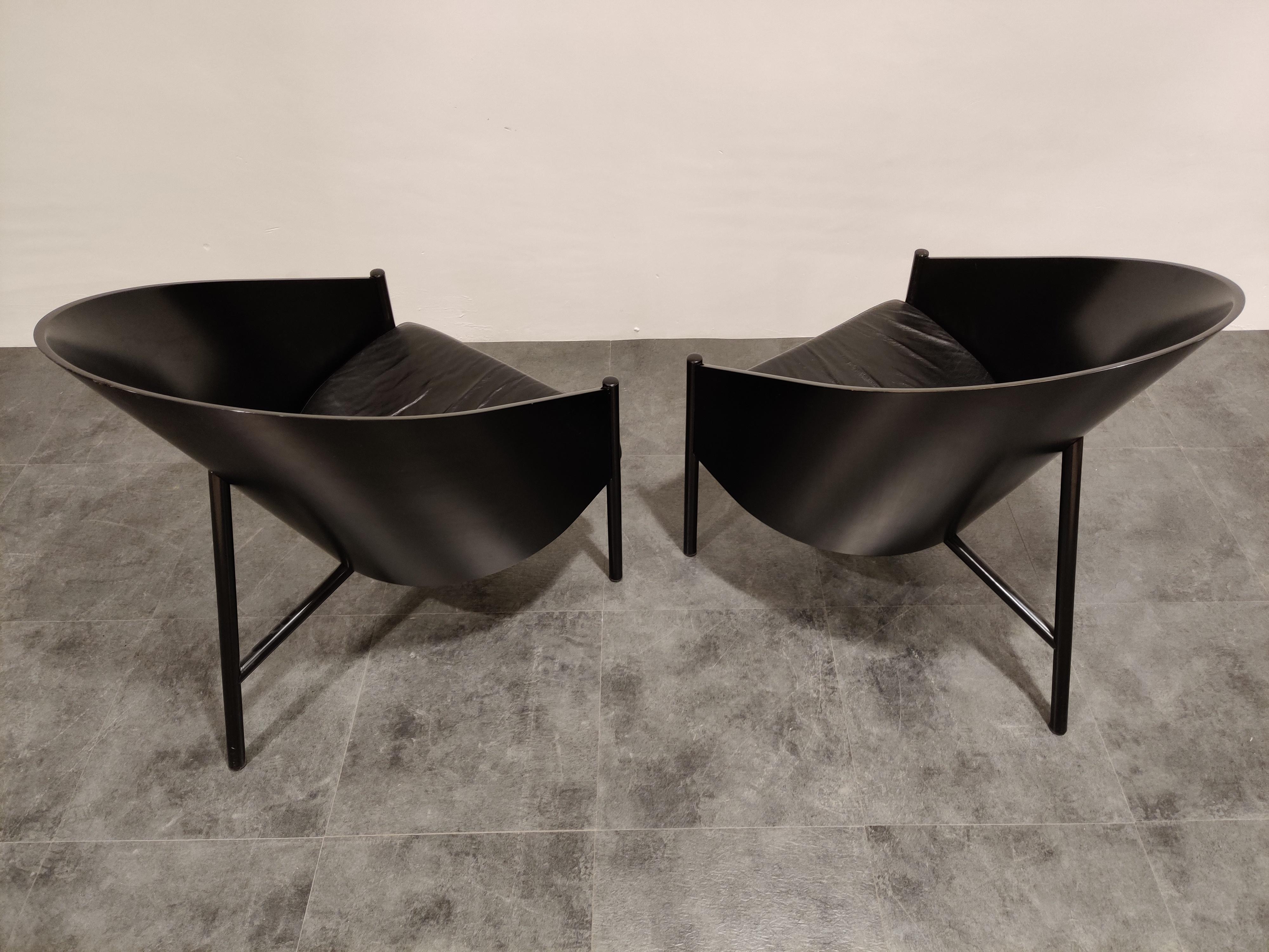 Late 20th Century Pair of Vintage Pratfall Chairs by Philippe Starck for Driade, 1982