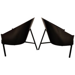 Paire de chaises Pratfall de Philippe Starck pour Driade, 1982