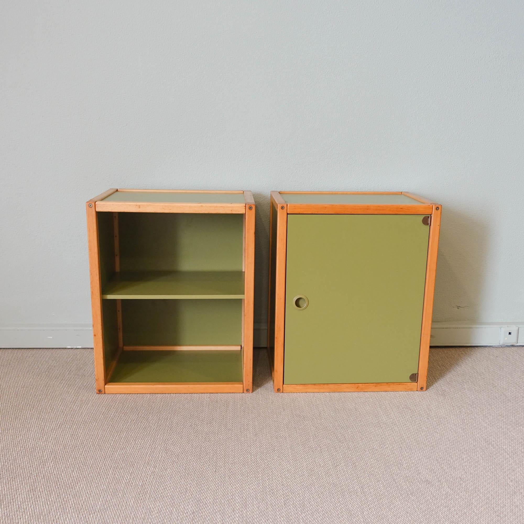Formica Pair of Vintage Profilsystem Collection Storage Units by Elmar Flötotto For Sale