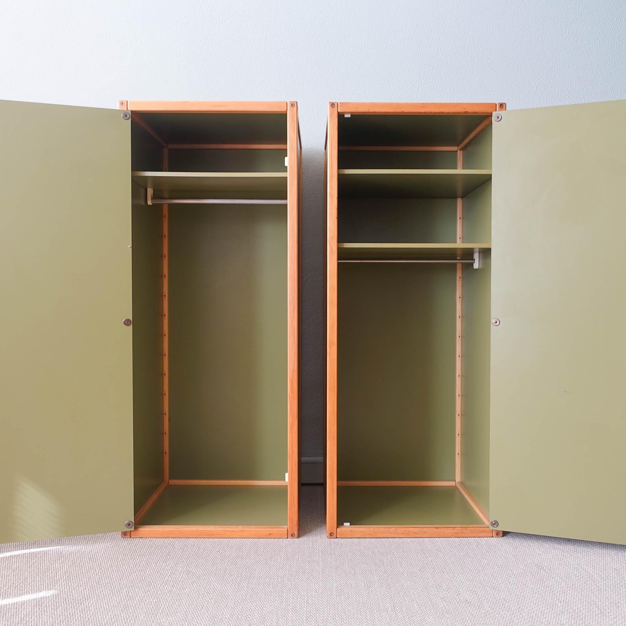 Pair of Vintage Profilsystem Collection Wardrobes by Elmar Flötotto for Flötotto In Good Condition For Sale In Lisboa, PT