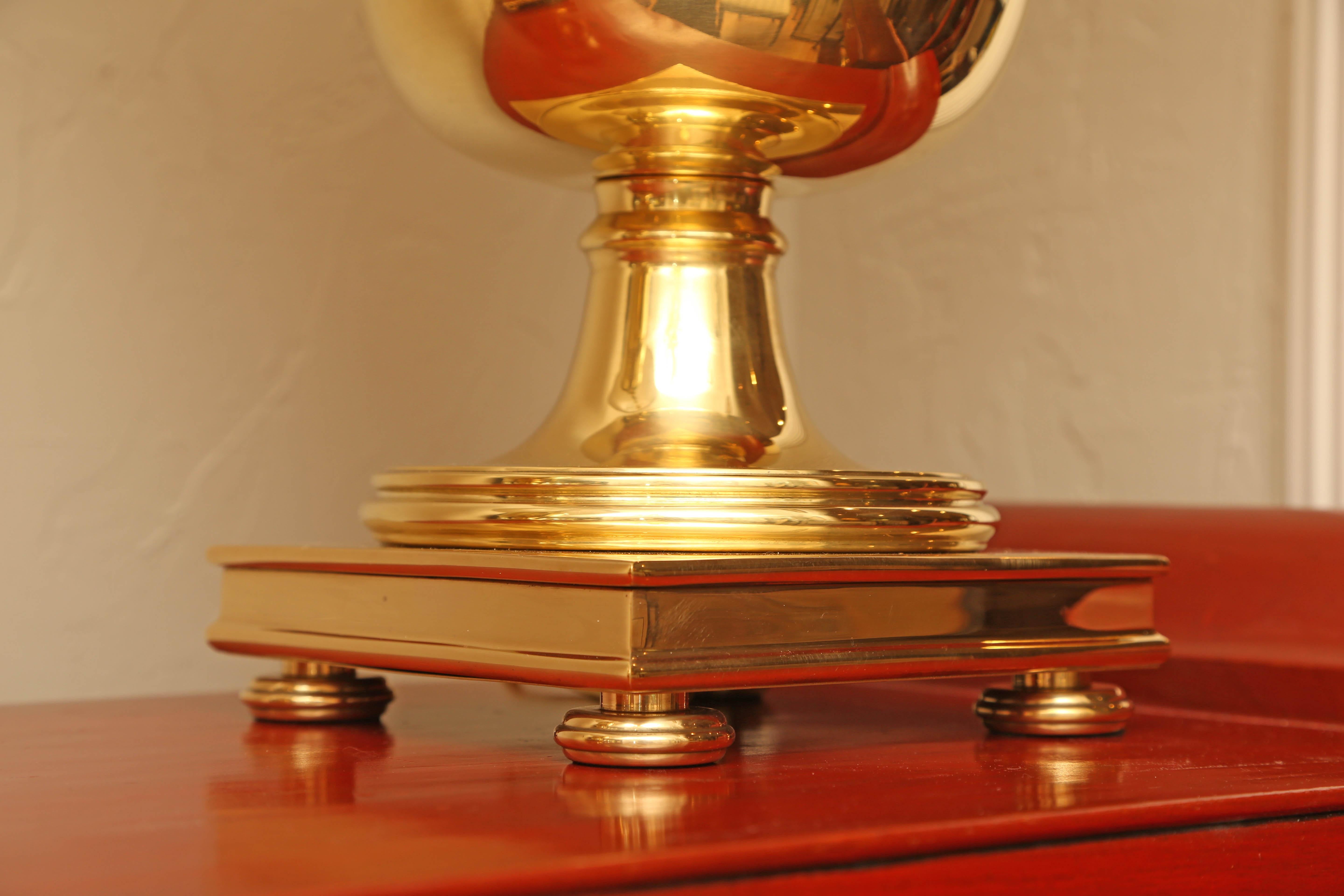 brass urn lamp