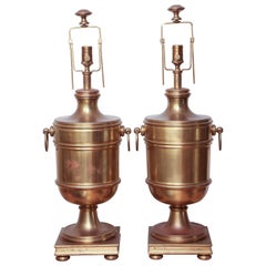 Pair of Vintage Ralph Lauren Brass Urn Style Lamps
