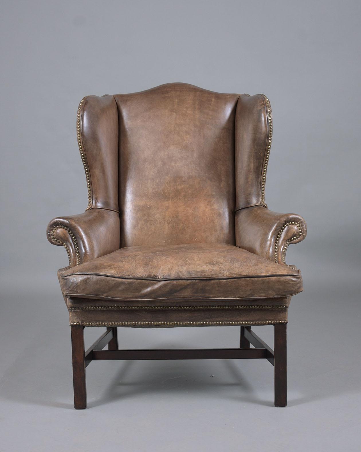American Pair of Vintage Ralph Lauren Wingback Chairs