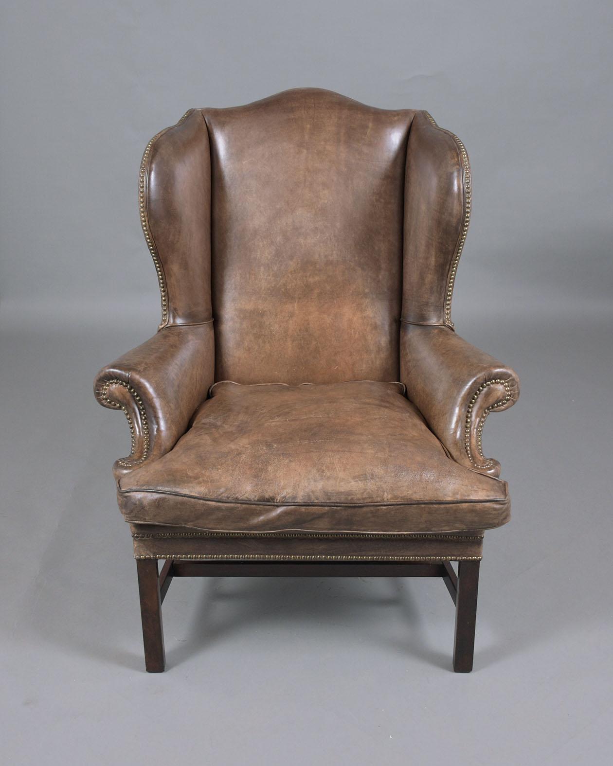 Mid-20th Century Pair of Vintage Ralph Lauren Wingback Chairs