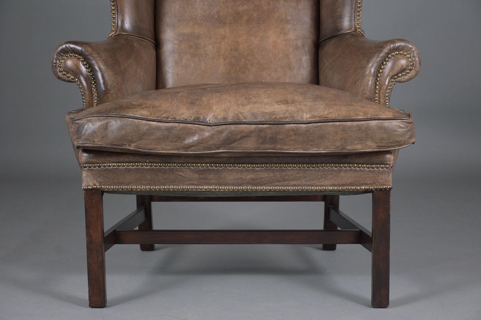 Metal Pair of Vintage Ralph Lauren Wingback Chairs