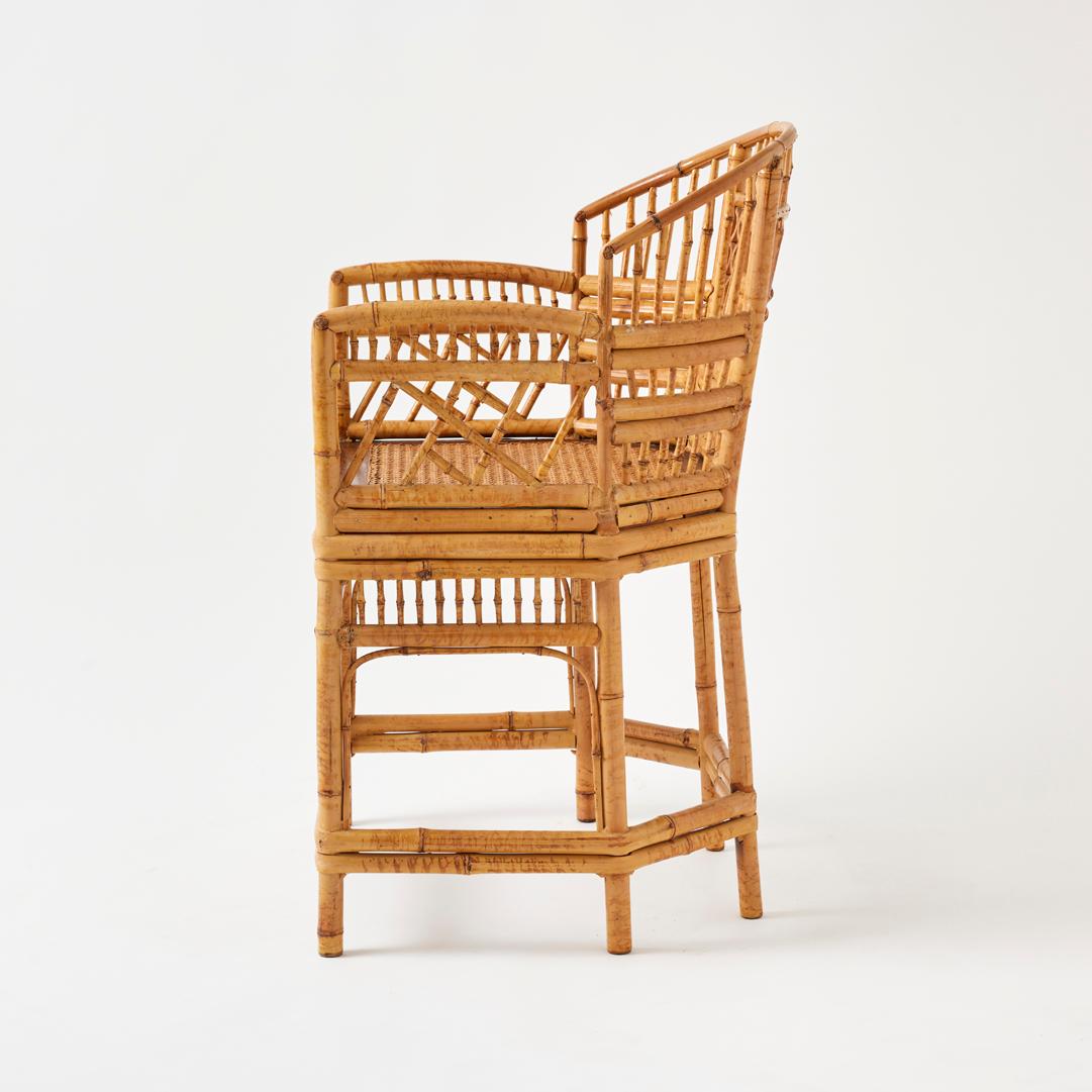 Late 20th Century Pair of Vintage Rattan Brighton Pavilion Chairs