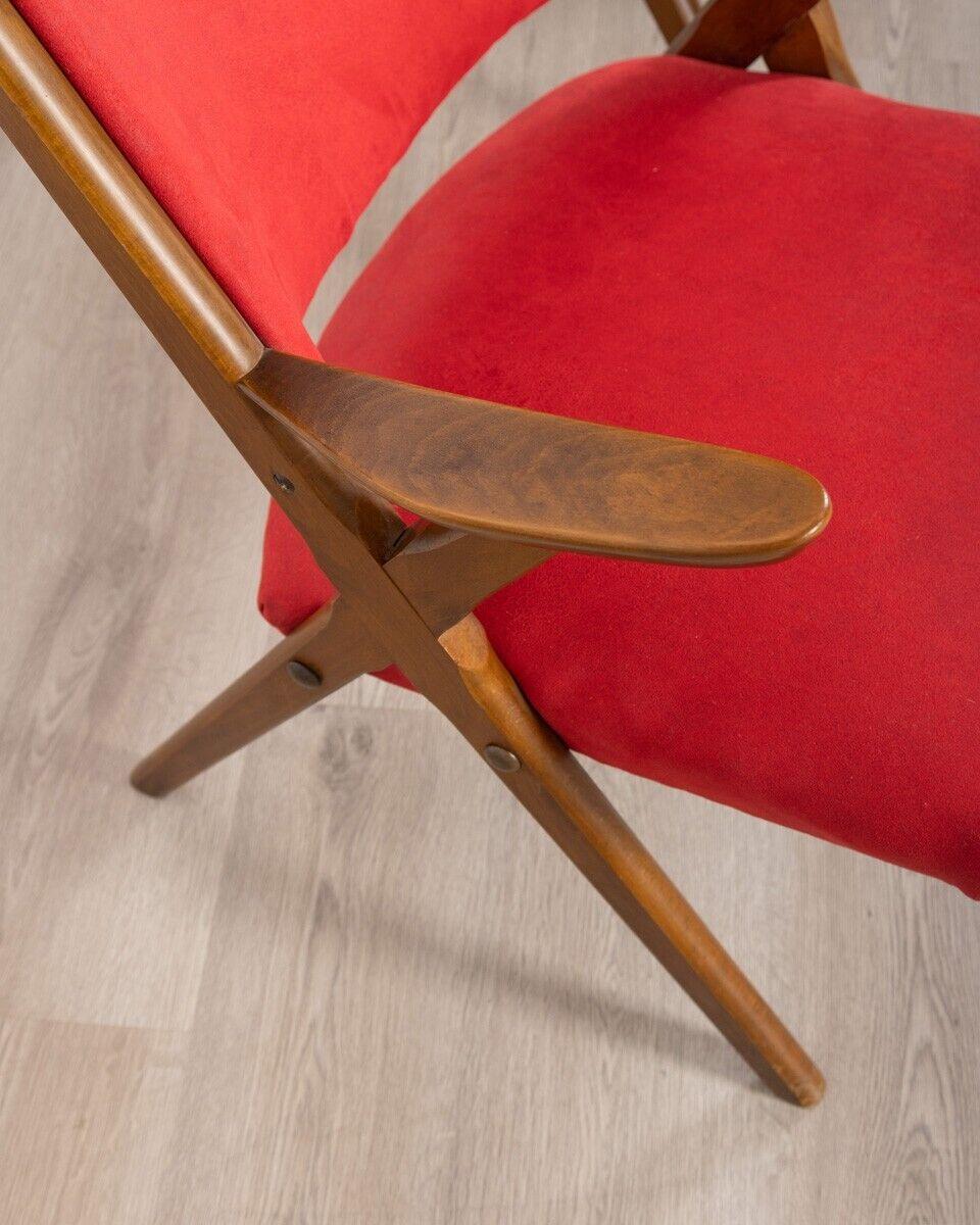 italien Paire de fauteuils rouges des années 60 Dal Vera Design en vente