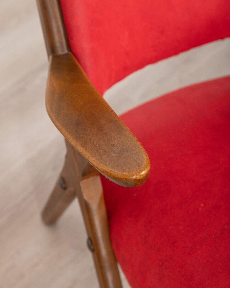 Paire de fauteuils rouges des années 60 Dal Vera Design Bon état - En vente à None, IT