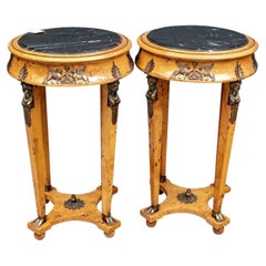 Paire de guéridons vintage de style Retour d'Égypte