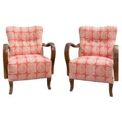 Pair of Vintage Reupholstered French Club Chairs Pair of Vintage Reupholstered French Club Chairs