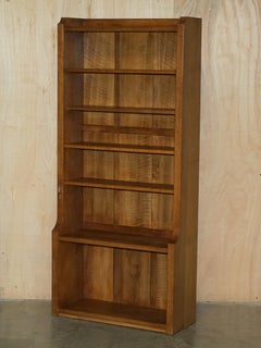 PAIR OF ViNTAGE ROBERT MOUSEMAN THOMPSON ENGLISH OAK CARVED LIBRARY BOOKCASES