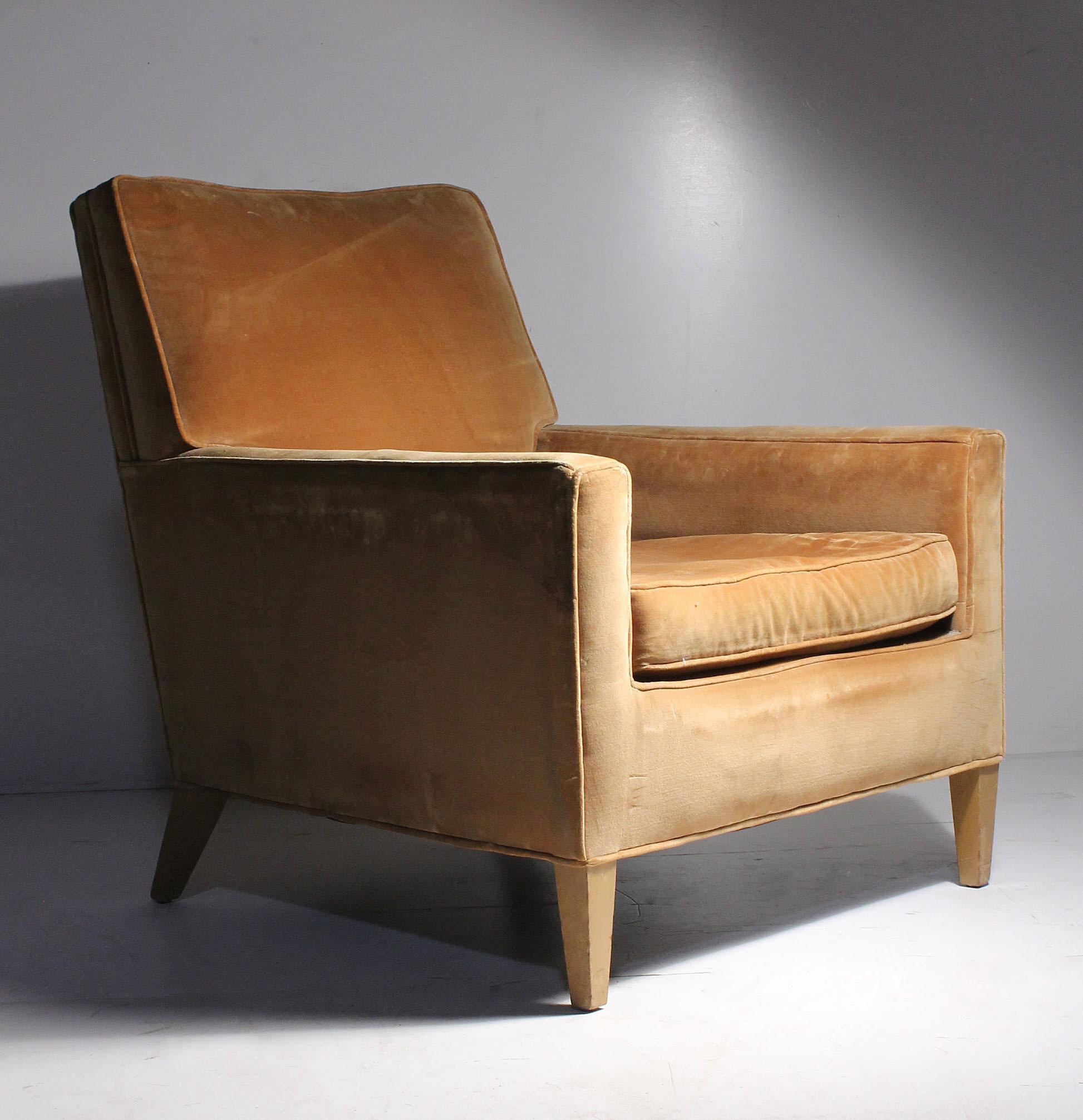 Upholstery Pair of Vintage Robsjohn Gibbings Lounge Chairs for Widdicomb For Sale