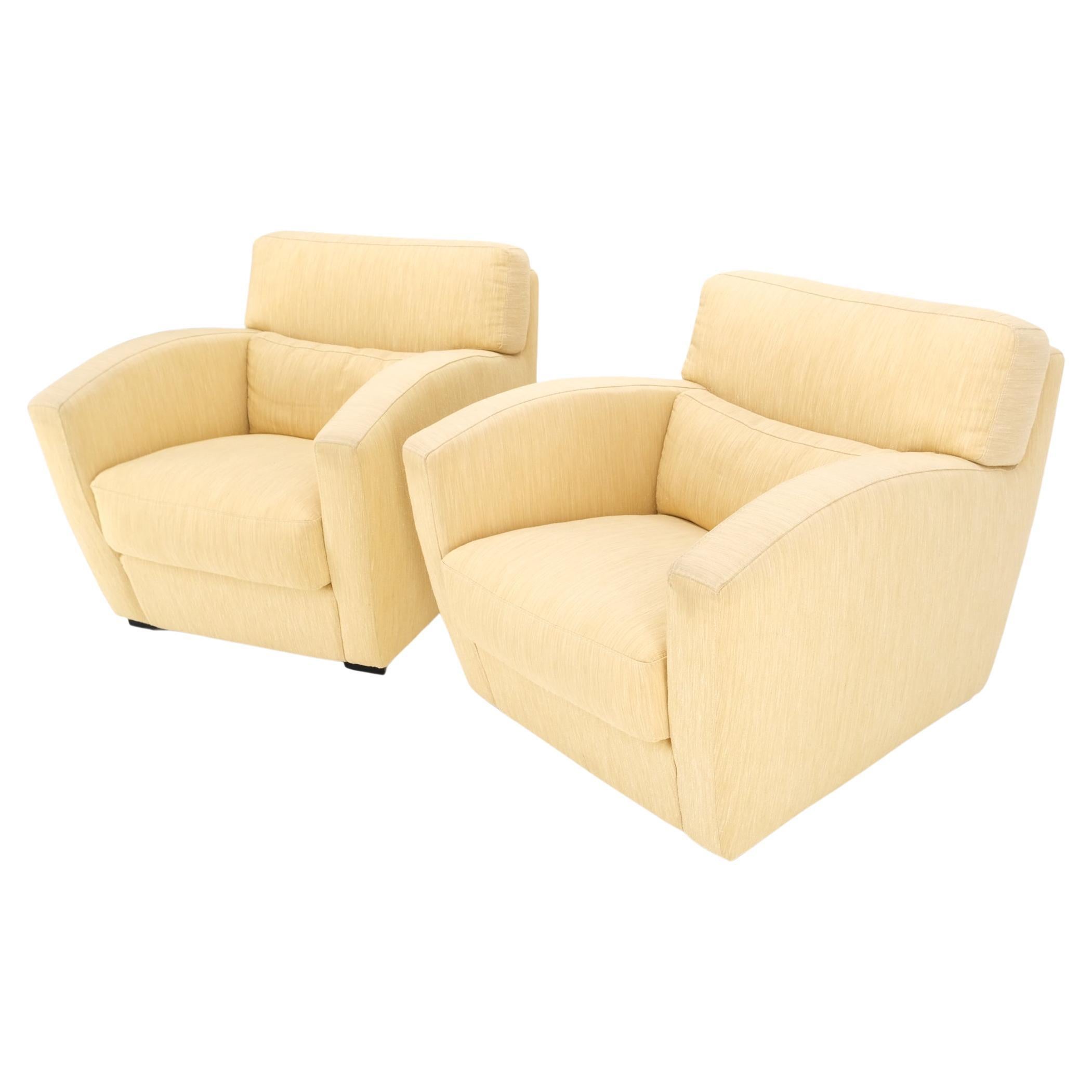 Pair of Vintage Roche Bobois Club Lounge Arm Chairs Mid Century Modern MINT! For Sale