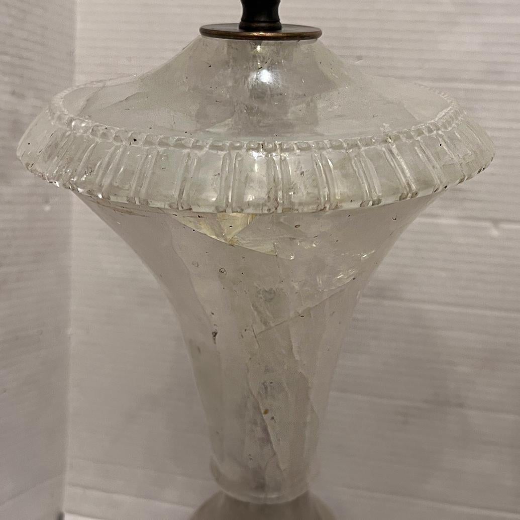 Paar Vintage-Bergkristall-Lampen (Französisch) im Angebot