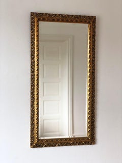 Pair of Vintage Rococo Gilded Beveled Full-Length Mirrors – Belgium, 1960s