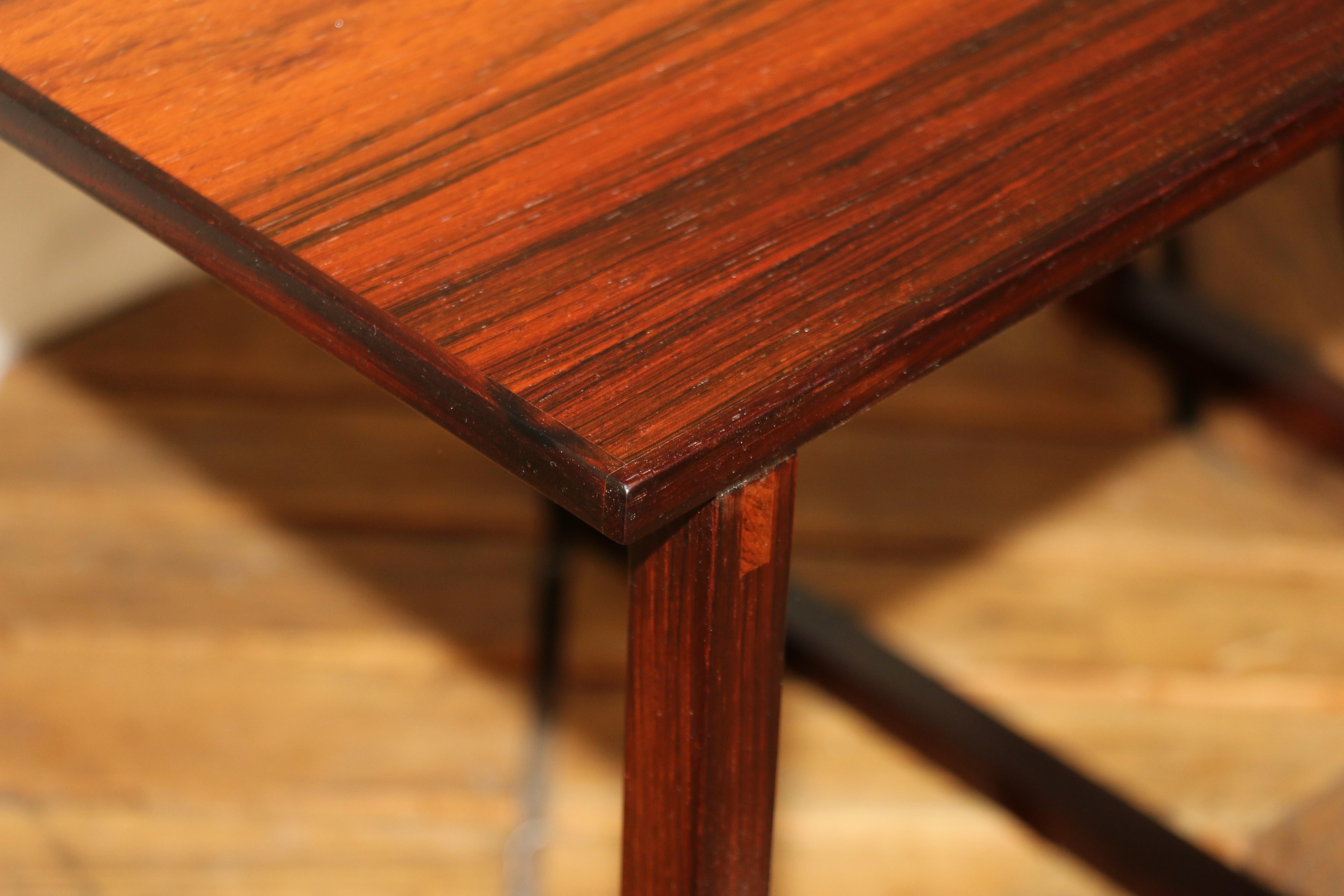 Paire de tables d'appoint vintage en palissandre par Kai Kristiansen, Danemark, années 1960 en vente 6