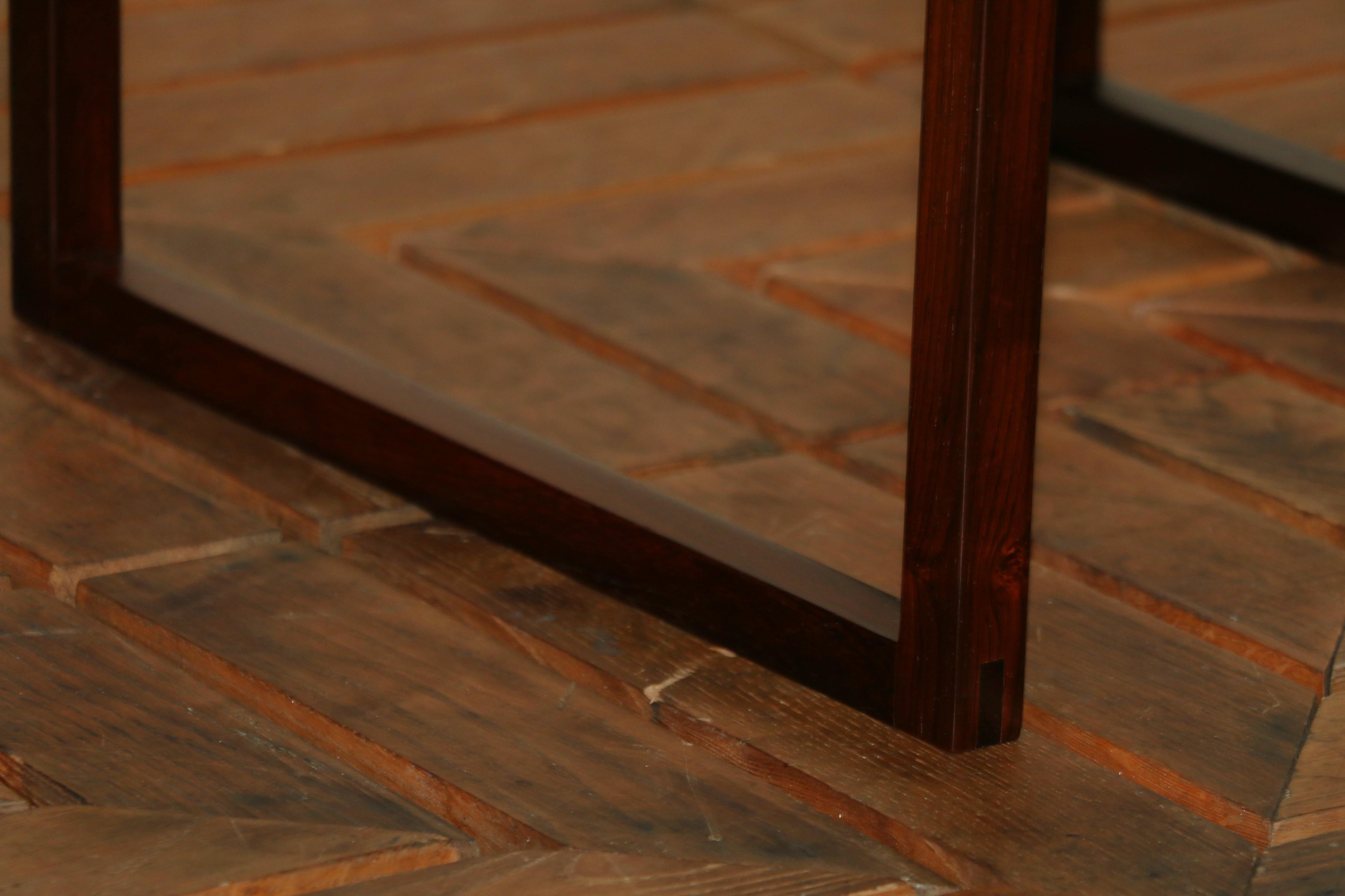 Paire de tables d'appoint vintage en palissandre par Kai Kristiansen, Danemark, années 1960 en vente 11