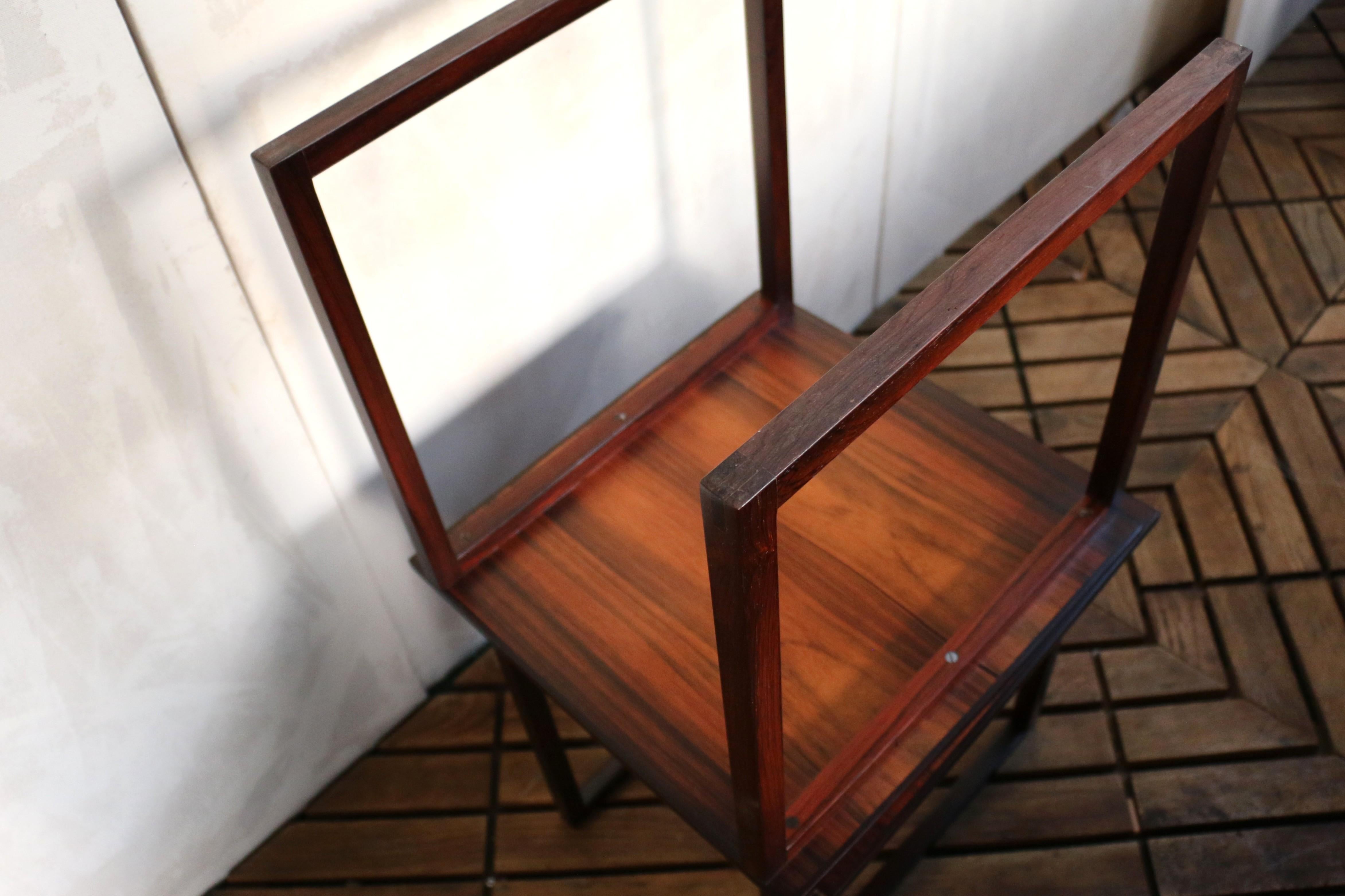 Paire de tables d'appoint vintage en palissandre par Kai Kristiansen, Danemark, années 1960 en vente 12