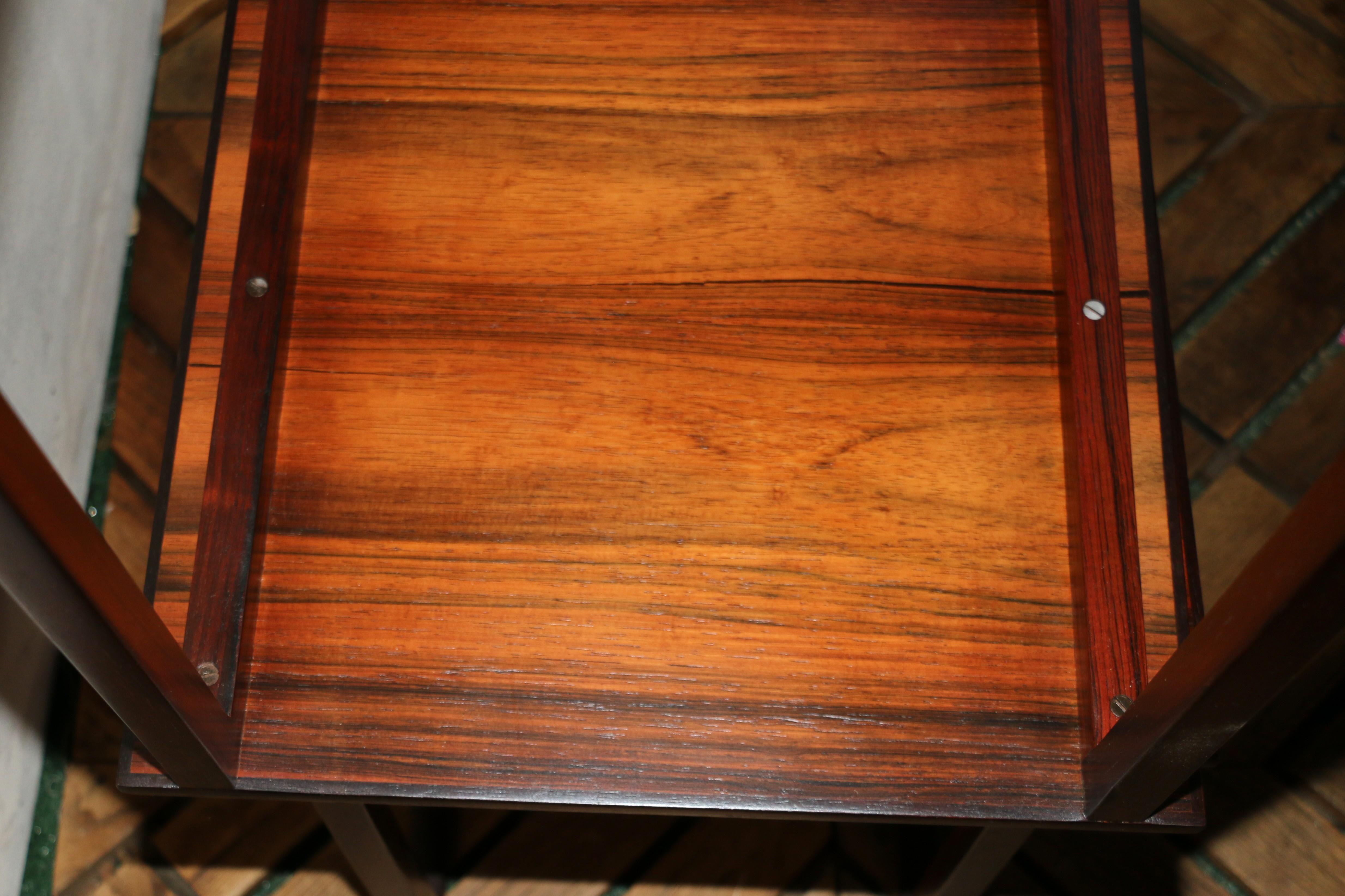 Paire de tables d'appoint vintage en palissandre par Kai Kristiansen, Danemark, années 1960 en vente 13