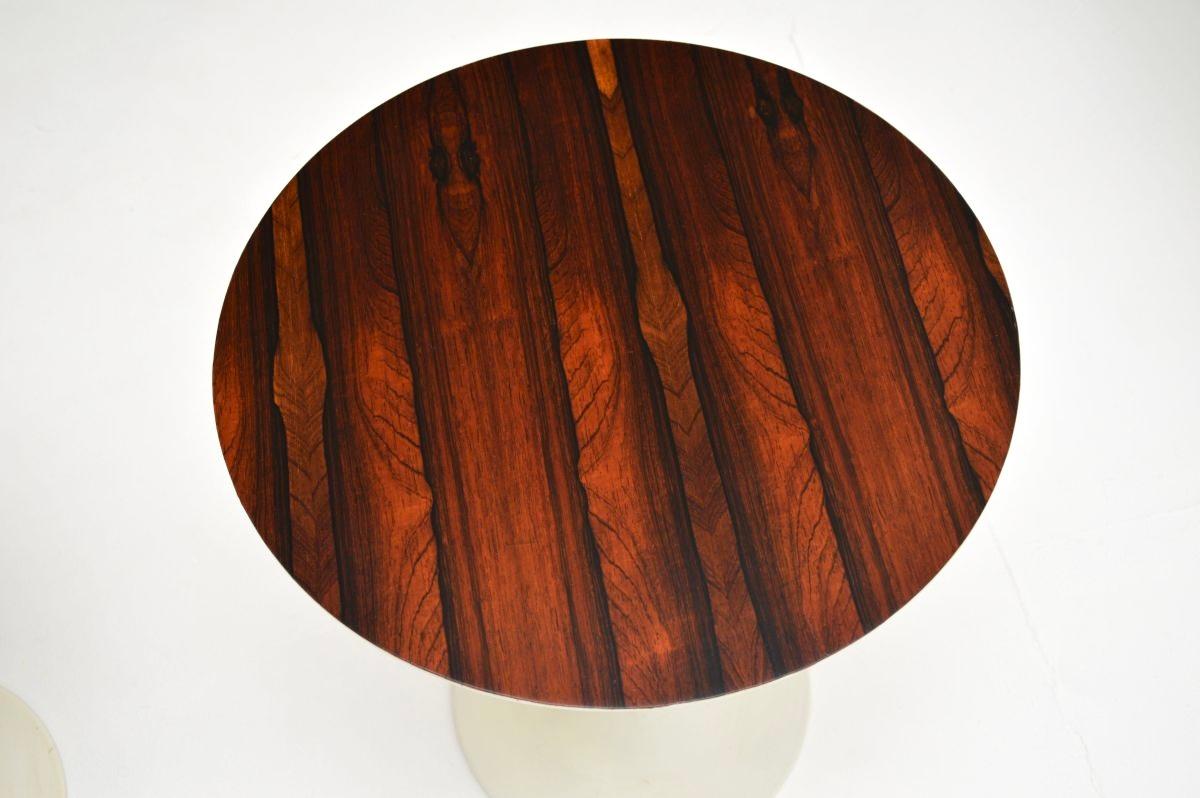 Mid-20th Century Pair of Vintage Rosewood Tulip Side Tables by Arkana For Sale
