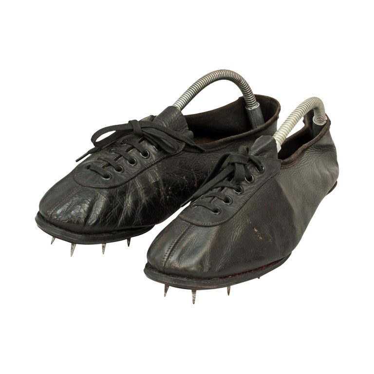 Pair of Vintage Running Spikes, Athletes Sprinting Shoes at 1stDibs vintage track spikes, old