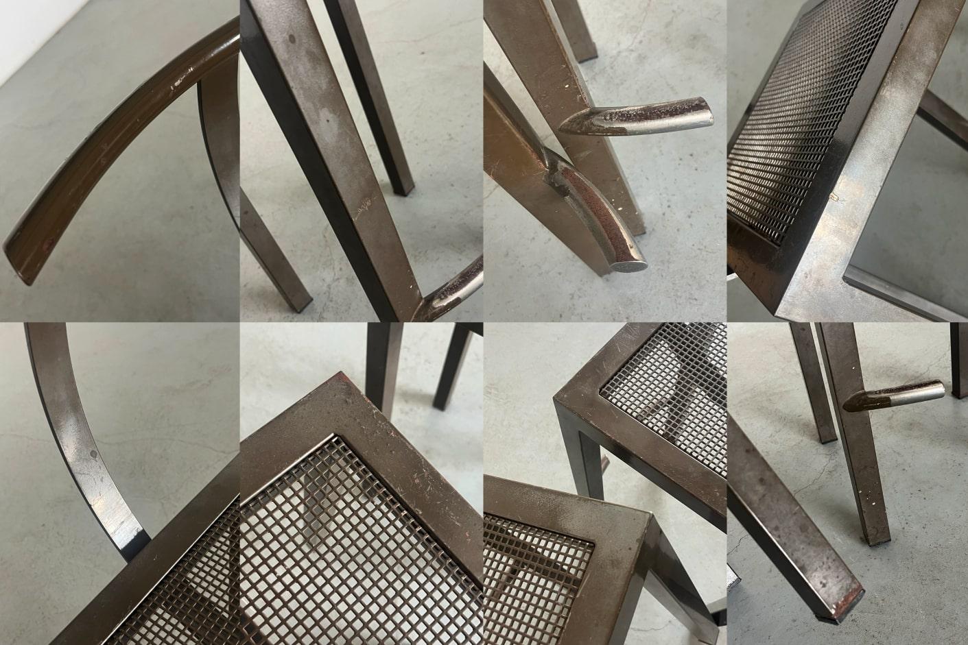 Paire de tabourets de bar en métal Vintage 'Sarapis' par Philippe Starck pour Driade, 1986 en vente 4
