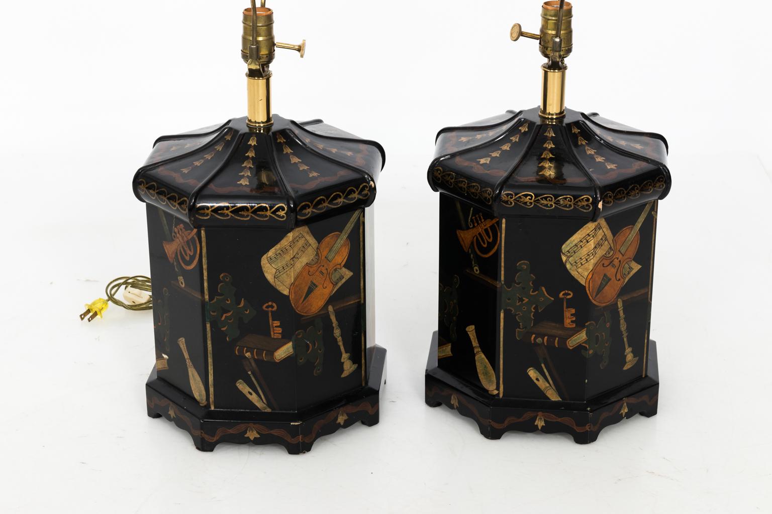 Paper Pair of Vintage Sarreid Lamps