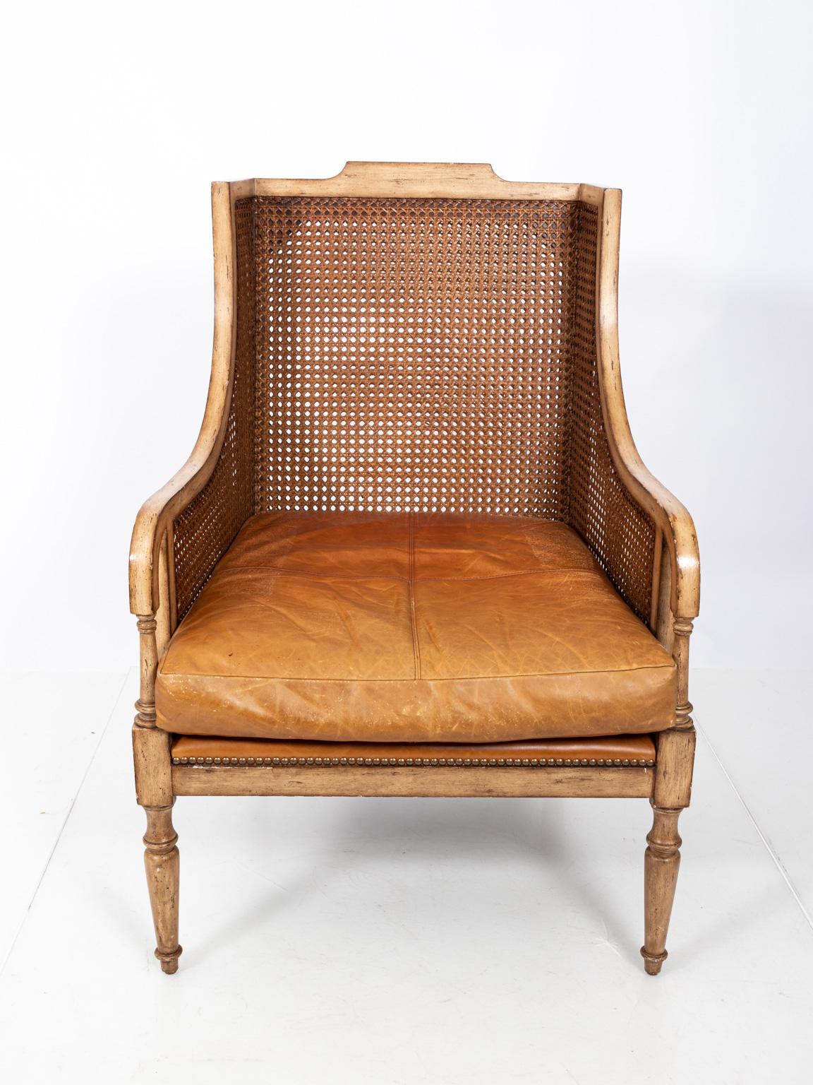 Pair of Vintage Sarreid Ltd. Cane Back Chairs 6